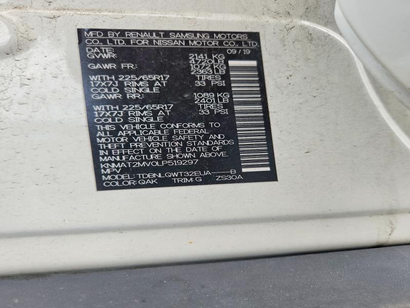69782256 :رقم المزاد ، KNMAT2MV0LP519297 vin ، 2020 Nissan Rogue مزاد بيع