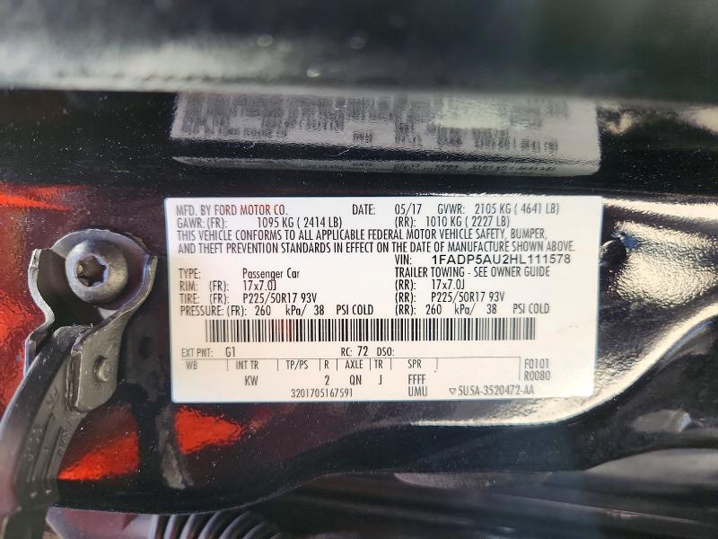 2017 Ford C-max მანქანა იყიდება აუქციონზე, vin: 1FADP5AU2HL111578, აუქციონის ნომერი: 68008276