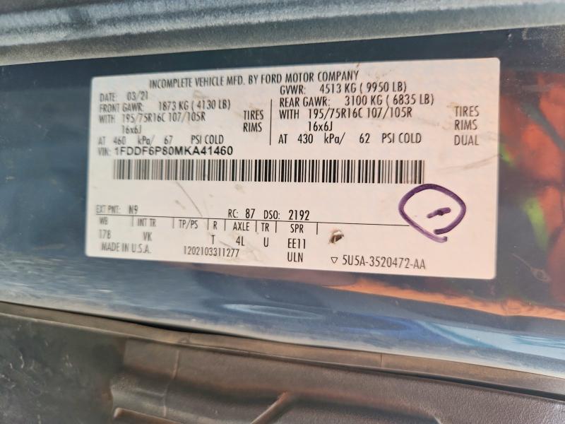Продажа на аукционе авто 2021 Ford Transit, vin: 1FDDF6P80MKA41460, номер лота: 66549956