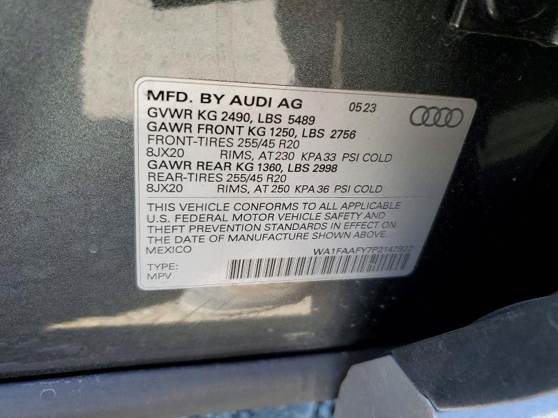 Продажа на аукционе авто 2023 Audi Q5, vin: WA1FAAFY7P2147922, номер лота: 69048596
