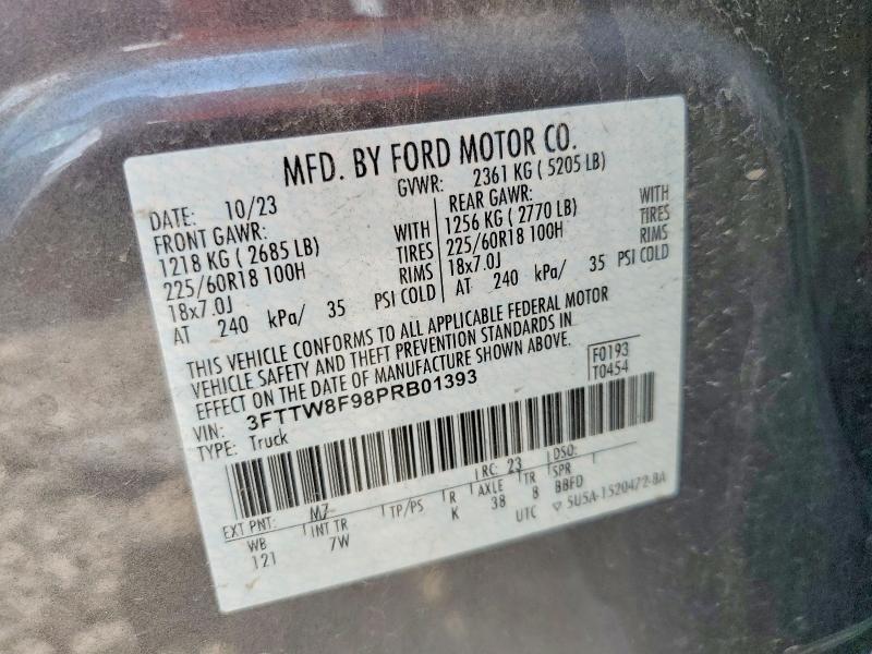 69195286 :رقم المزاد ، 3FTTW8F98PRB01393 vin ، 2023 Ford Maverick مزاد بيع
