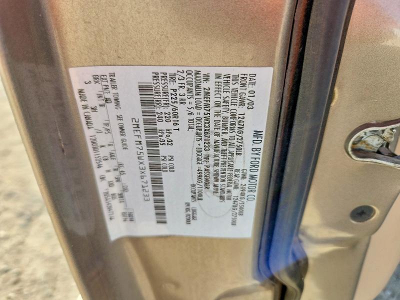 Продажа на аукционе авто 2003 Mercury Grand Marquis, vin: 2MEFM75WX3X671233, номер лота: 69809026