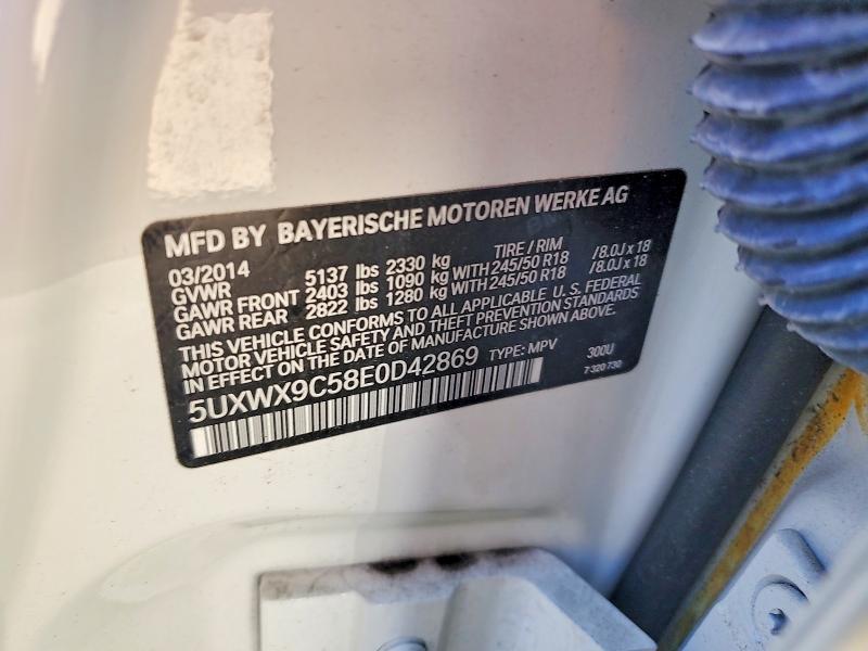 Продаж на аукціоні авто 2014 Bmw X3, vin: 5UXWX9C58E0D42869, номер лоту: 68924756