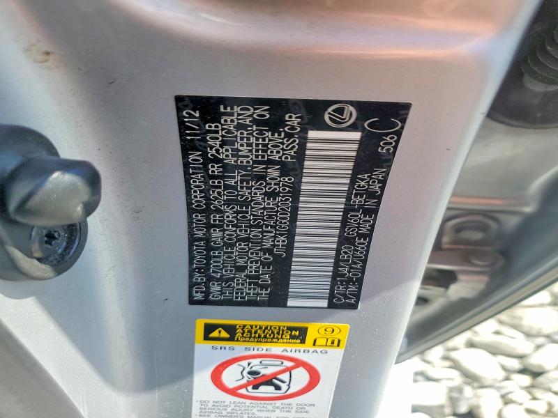 Продаж на аукціоні авто 2013 Lexus Es, vin: JTHBK1GG0D2031978, номер лоту: 69225026