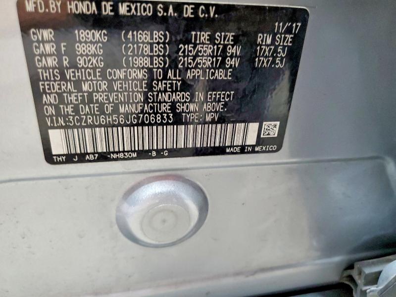 Продажа на аукционе авто 2018 Honda Hr-v, vin: 3CZRU6H56JG706833, номер лота: 70112846