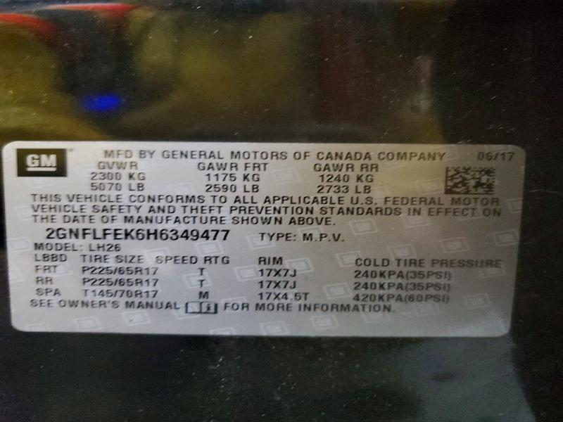 Продаж на аукціоні авто 2017 Chevrolet Equinox, vin: 2GNFLFEK6H6349477, номер лоту: 67785116