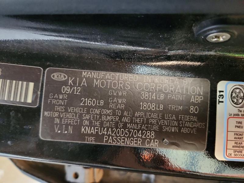 67428596 :رقم المزاد ، KNAFU4A20D5704288 vin ، 2013 Kia Forte مزاد بيع