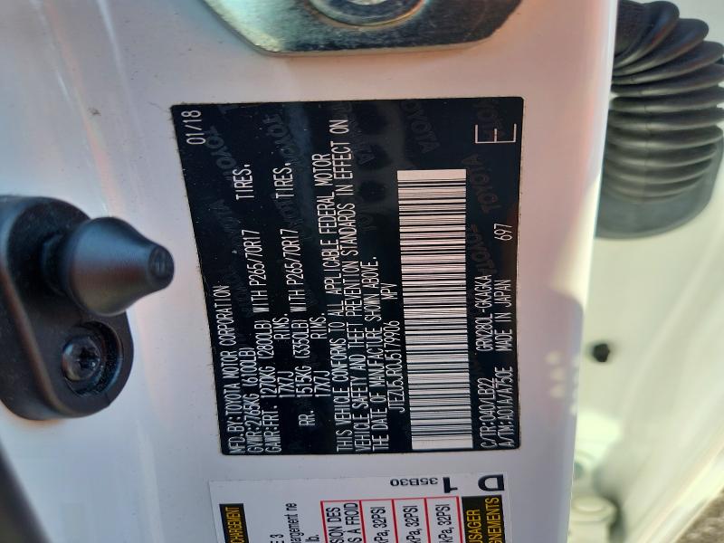 Продаж на аукціоні авто 2018 Toyota 4runner, vin: JTEZU5JR0J5179906, номер лоту: 69907676