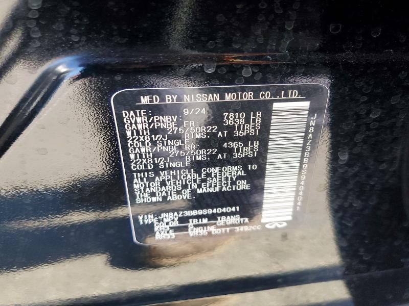 Продаж на аукціоні авто 2025 Infiniti Qx80, vin: JN8AZ3BB9S9404041, номер лоту: 70027646