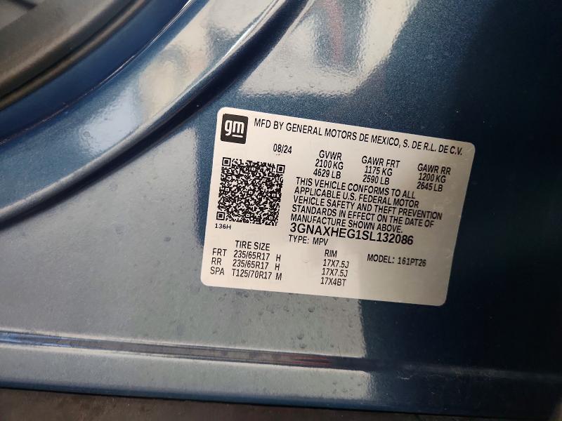 69105286 :رقم المزاد ، 3GNAXHEG1SL132086 vin ، 2025 Chevrolet Equinox مزاد بيع