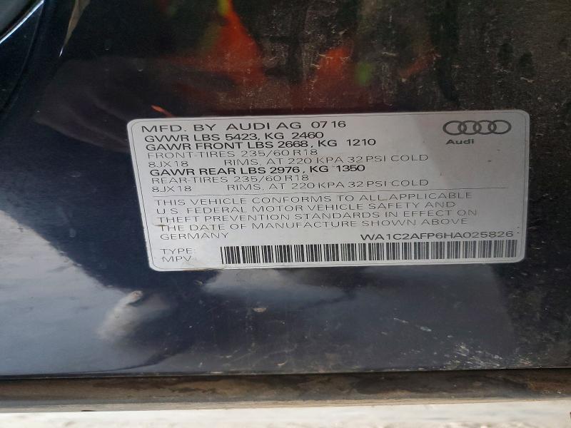Aukcja sprzedaży 2017 Audi Q5, vin: WA1C2AFP6HA025826, numer aukcji: 68695566