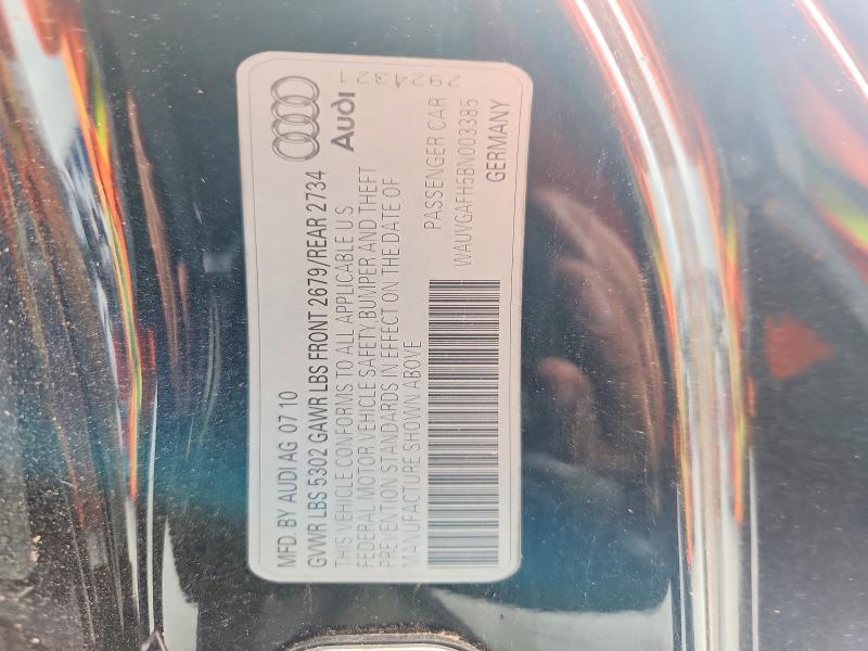 67697946 :رقم المزاد ، WAUVGAFH5BN003385 vin ، 2011 Audi S5 مزاد بيع