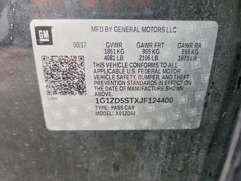 Продаж на аукціоні авто 2018 Chevrolet Malibu, vin: 1G1ZD5STXJF124400, номер лоту: 68085546
