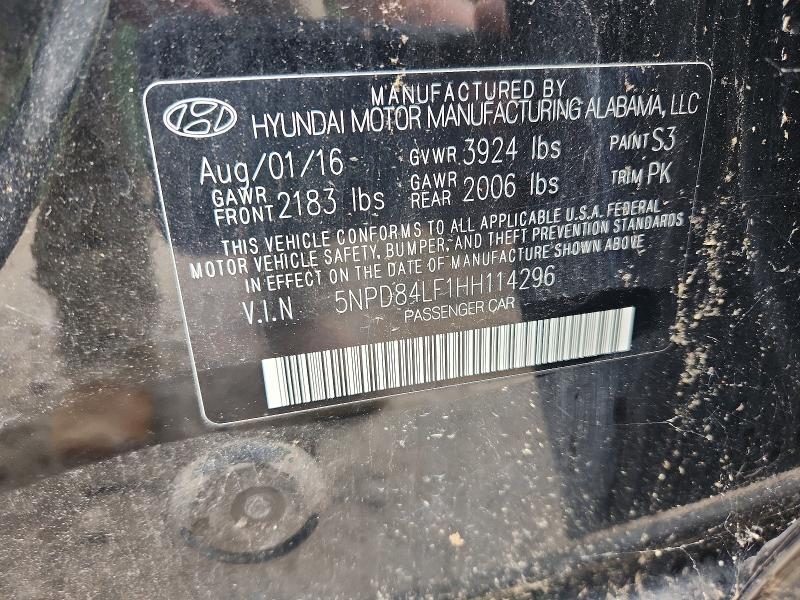 Aukcja sprzedaży 2017 Hyundai Elantra, vin: 5NPD84LF1HH114296, numer aukcji: 68178266