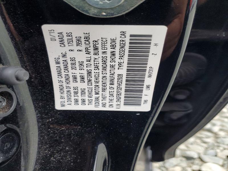 Aukcja sprzedaży 2015 Honda Civic, vin: 2HGFB2F52FH522928, numer aukcji: 69193496