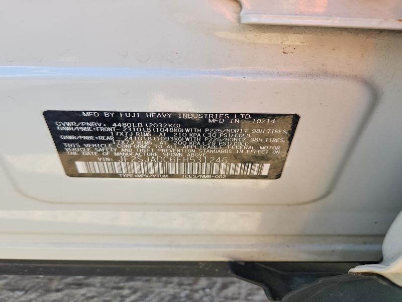 Aukcja sprzedaży 2015 Subaru Forester, vin: JF2SJADC6FH531246, numer aukcji: 70088726