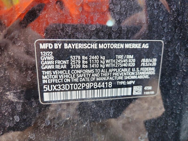 Продаж на аукціоні авто 2023 Bmw X4, vin: 5UX33DT02P9P84418, номер лоту: 69541326