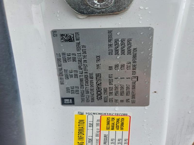 67684076 :رقم المزاد ، 1GCNCNEH1HZ197289 vin ، 2017 Chevrolet Silverado مزاد بيع