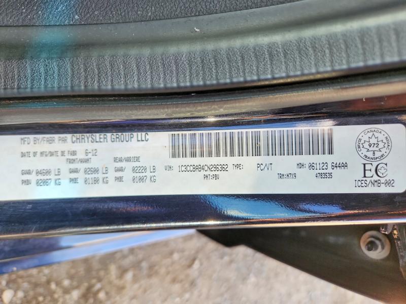 68018026 :رقم المزاد ، 1C3CCBAB4CN296362 vin ، 2012 Chrysler 200 مزاد بيع
