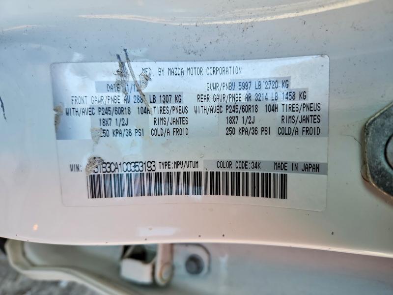 69880946 :رقم المزاد ، JM3TB3CA1C0353193 vin ، 2012 Mazda Cx-9 مزاد بيع