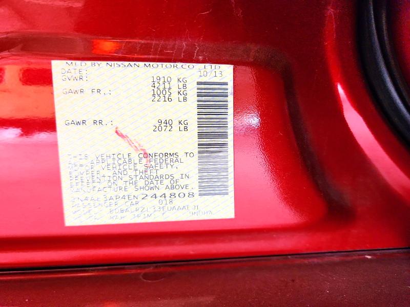 Продажа на аукционе авто 2014 Nissan Altima, vin: 1N4AL3AP4EN244808, номер лота: 68814746