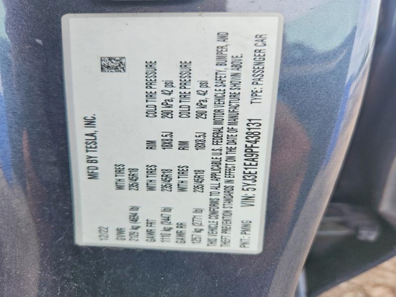 Продажа на аукционе авто 2023 Tesla Model 3, vin: 5YJ3E1EA9PF438131, номер лота: 67169056