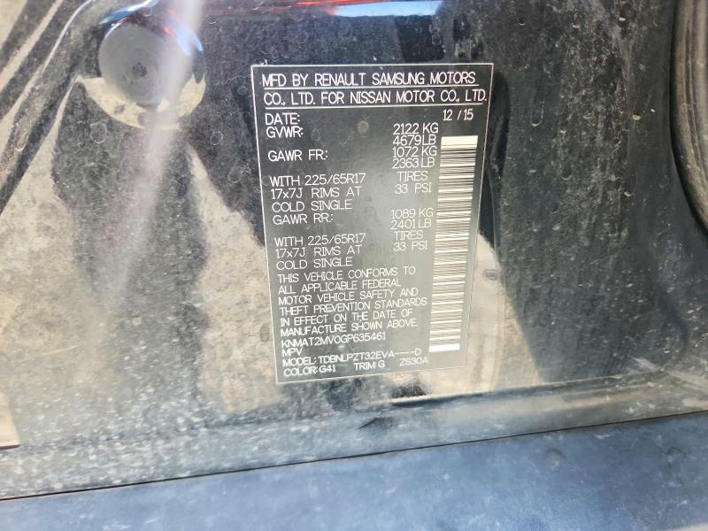 67867746 :رقم المزاد ، KNMAT2MV0GP635461 vin ، 2016 Nissan Rogue مزاد بيع