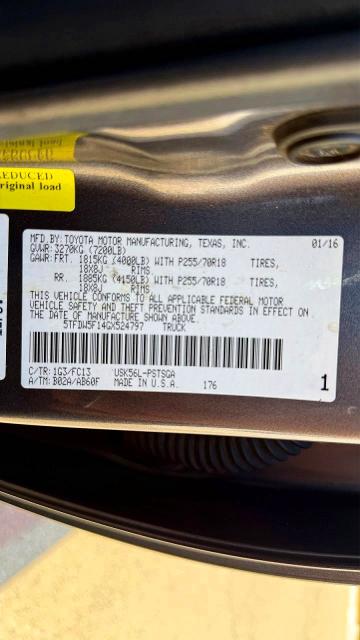 2016 Toyota Tundra მანქანა იყიდება აუქციონზე, vin: 5TFDW5F14GX524797, აუქციონის ნომერი: 69383866
