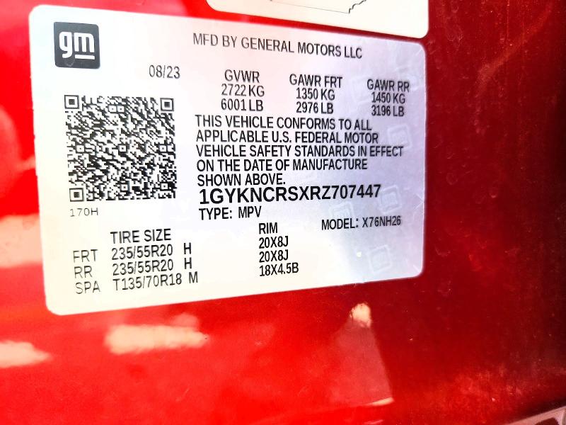 Aukcja sprzedaży 2024 Cadillac Xt5, vin: 1GYKNCRSXRZ707447, numer aukcji: 66247116