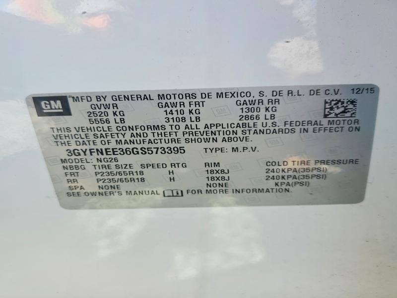 Продаж на аукціоні авто 2016 Cadillac Srx, vin: 3GYFNEE36GS573395, номер лоту: 68401746