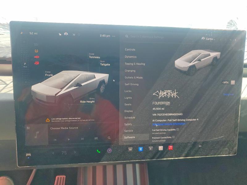 67429086 :رقم المزاد ، 7G2CEHED8RA022443 vin ، 2024 Tesla Cybertruck مزاد بيع