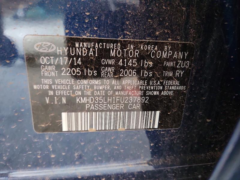 68861376 :رقم المزاد ، KMHD35LH1FU237892 vin ، 2015 Hyundai Elantra Gt مزاد بيع