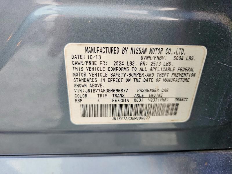 Aukcja sprzedaży 2014 Infiniti Q50, vin: JN1BV7AR3EM696677, numer aukcji: 69080456
