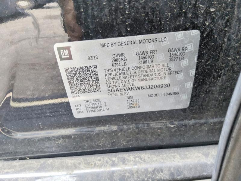 Продаж на аукціоні авто 2018 Buick Enclave, vin: 5GAEVAKW6JJ204930, номер лоту: 69009186