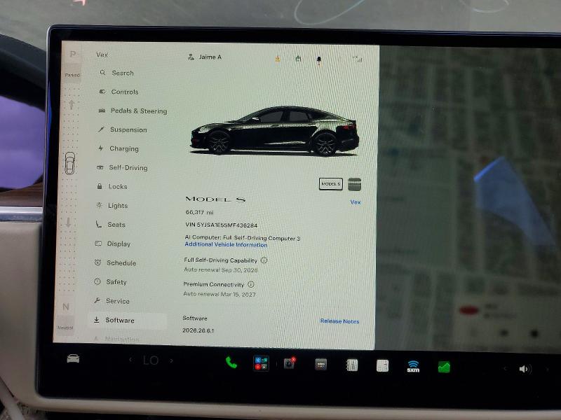 69187886 :رقم المزاد ، 5YJSA1E55MF436284 vin ، 2021 Tesla Model S مزاد بيع