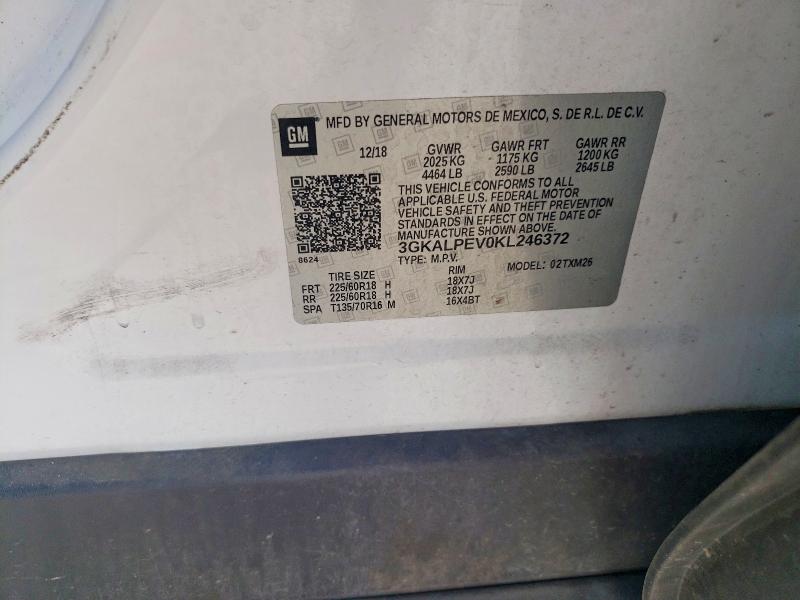 70080266 :رقم المزاد ، 3GKALPEV0KL246372 vin ، 2019 Gmc Terrain مزاد بيع