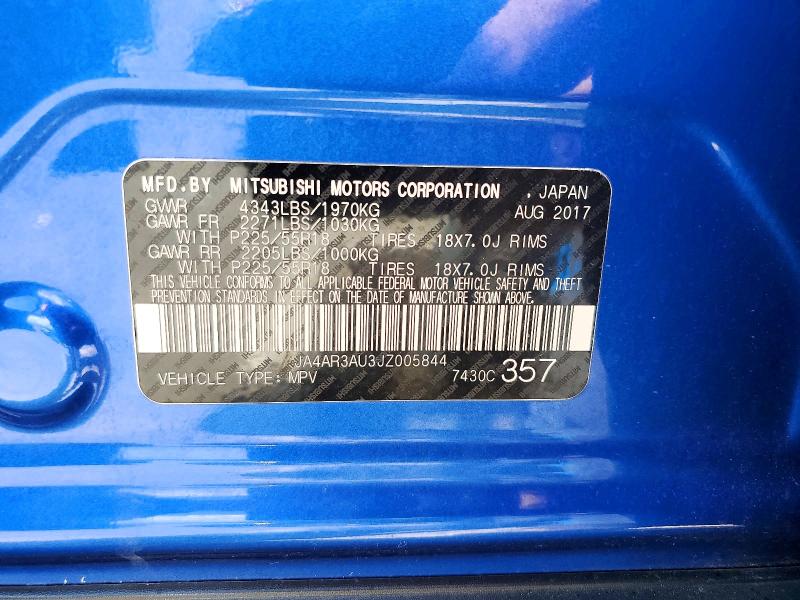 Продаж на аукціоні авто 2018 Mitsubishi Outlander Sport, vin: JA4AR3AU3JZ005844, номер лоту: 68071686