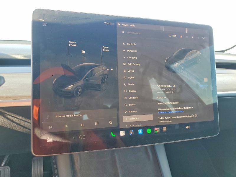 68588696 :رقم المزاد ، 5YJ3E1EB7NF259981 vin ، 2022 Tesla Model 3 مزاد بيع