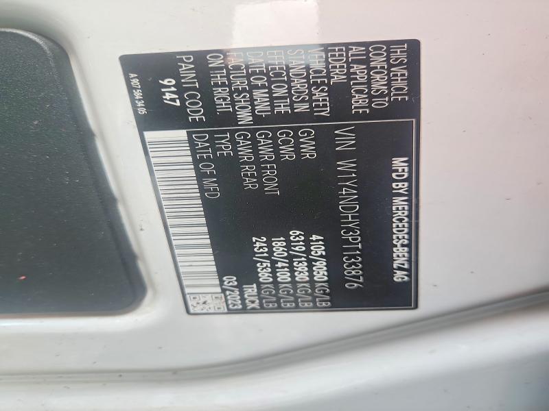 68105666 :رقم المزاد ، W1Y4NDHY3PT133876 vin ، 2023 Mercedes-benz Sprinter مزاد بيع