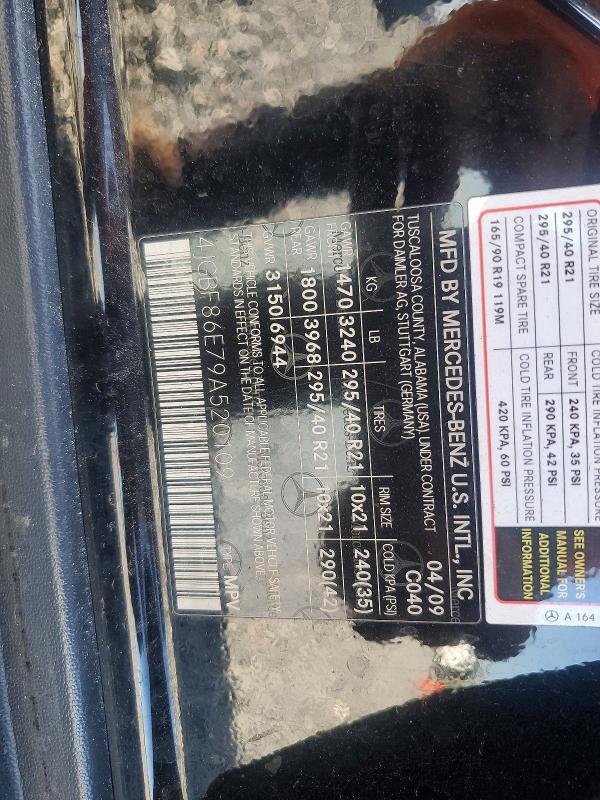 Продаж на аукціоні авто 2009 Mercedes-benz Gl, vin: 4JGBF86E79A520109, номер лоту: 68354506