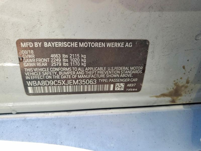 Aukcja sprzedaży 2018 Bmw 330, vin: WBA8D9C5XJEM35063, numer aukcji: 67655246
