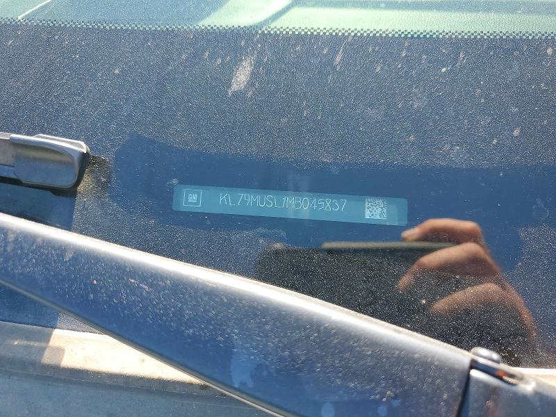 2021 Chevrolet Trailblazer მანქანა იყიდება აუქციონზე, vin: KL79MUSL1MB045837, აუქციონის ნომერი: 69356036