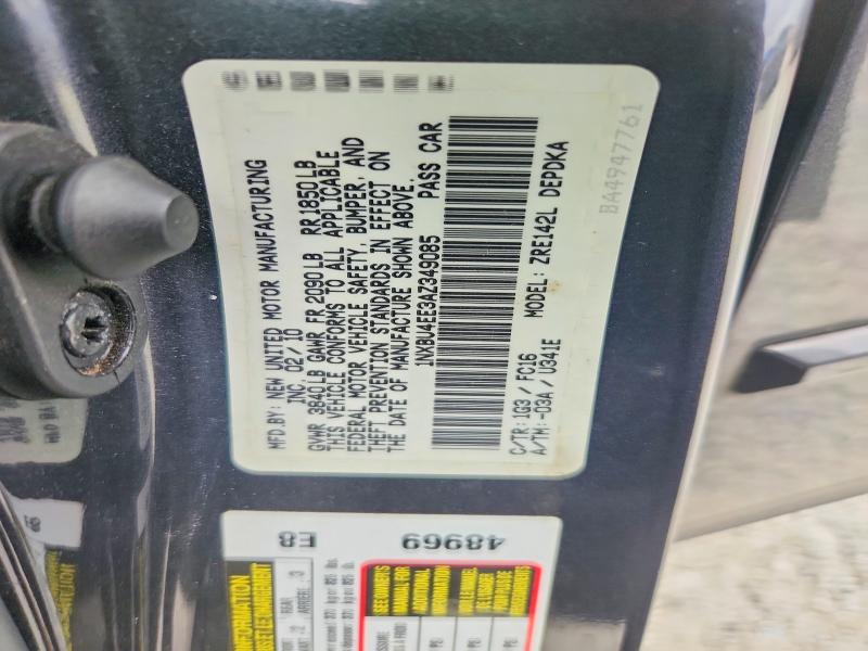 Продажа на аукционе авто 2010 Toyota Corolla, vin: 1NXBU4EE3AZ349085, номер лота: 68943096