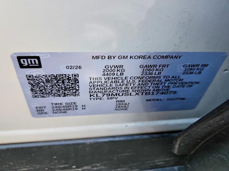 70449476 :رقم المزاد ، KL79MUSLXTB174075 vin ، 2026 Chevrolet Trailblazer مزاد بيع