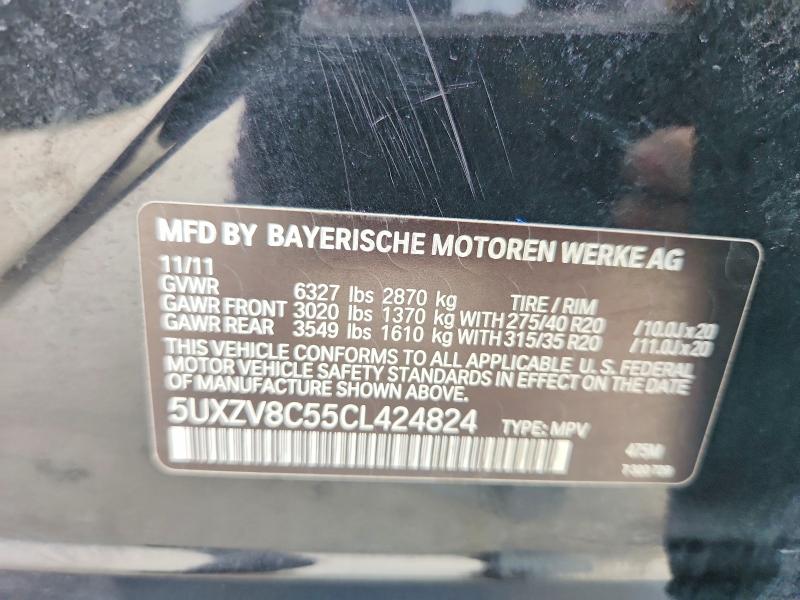 Aukcja sprzedaży 2012 Bmw X5, vin: 5UXZV8C55CL424824, numer aukcji: 70886816