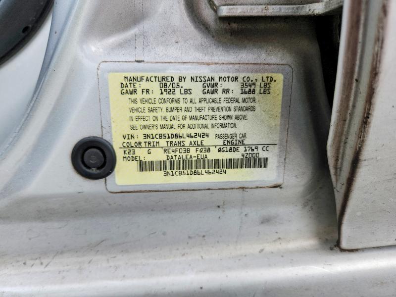 Продаж на аукціоні авто 2006 Nissan Sentra, vin: 3N1CB51D86L462424, номер лоту: 67779046