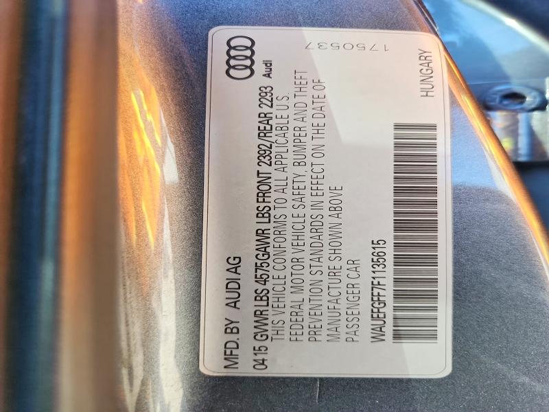 Aukcja sprzedaży 2015 Audi A3, vin: WAUEFGFF7F1135615, numer aukcji: 69323846