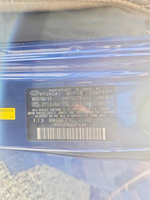 Aukcja sprzedaży 2016 Hyundai Genesis, vin: KMHGN4JE9GU142492, numer aukcji: 68018106