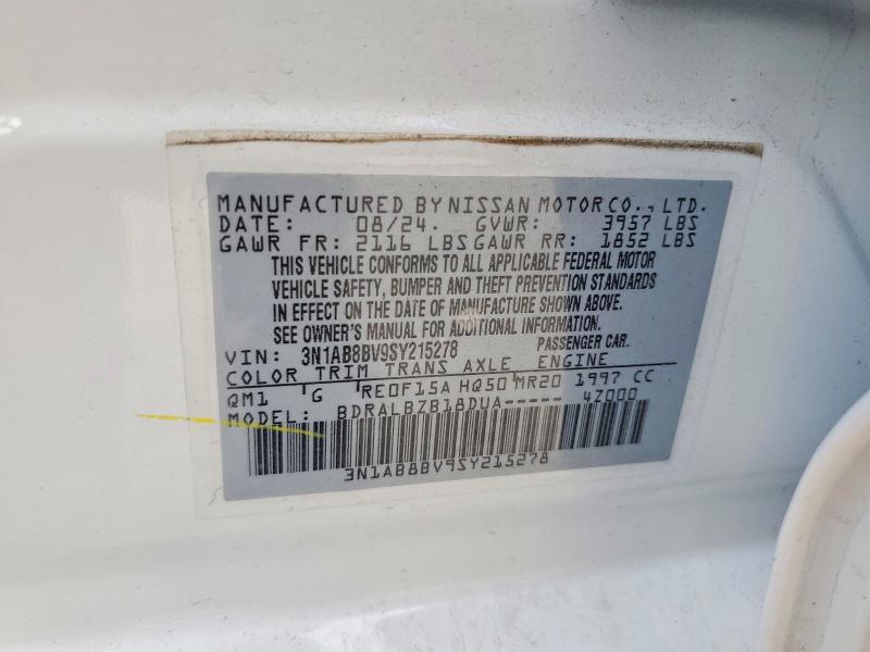 Продажа на аукционе авто 2025 Nissan Sentra, vin: 3N1AB8BV9SY215278, номер лота: 67334586