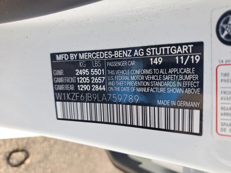Aukcja sprzedaży 2020 Mercedes-benz E, vin: W1KZF6JB9LA759789, numer aukcji: 70442256